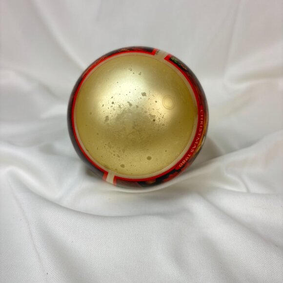 Vintage Holiday Glass Hallmark "Christmas At Home" Ornament Dated 1980 - Picture 3 of 5